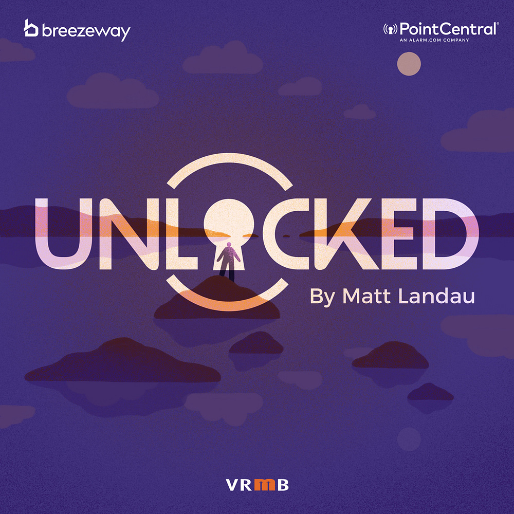 Unlocked Podcast: Season 7 (Unglamourous) Cover art for season 7: Unglamourous. "Unlocked" written in the center. The letter "O" in the text Unlocked is a keyhole. There's a figure standing on a cloud in the background. The cover art feels warm, inspiring and uplifting.